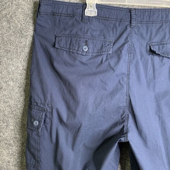 WearFirst Cargo Hiking Shorts Ripstop Hi-rise Pockets Navy Blue Sz 42 - Picture 9 of 14